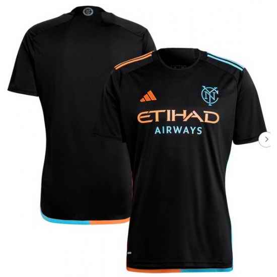 Men's New York City FC adidas Black 2024 24 7 Kit Replica Jersey